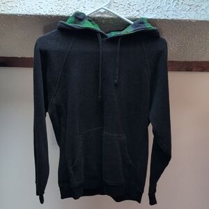 Black Hoodie with Green Accents